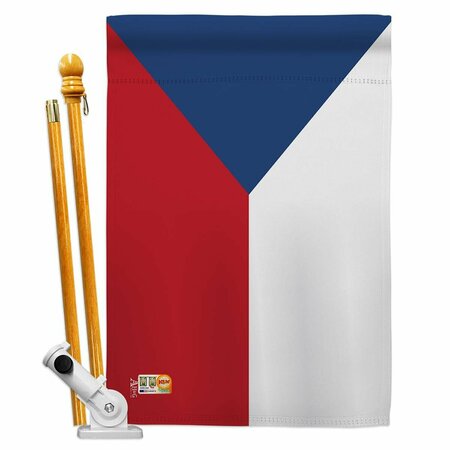 COSA 28 x 40 in. Czech Republic Flags of the World Nationality Impressions Vertical House Flag Set CO2158208